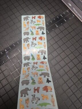 Multicolor Safari Animal Sticker Sheet for Home & Crafts